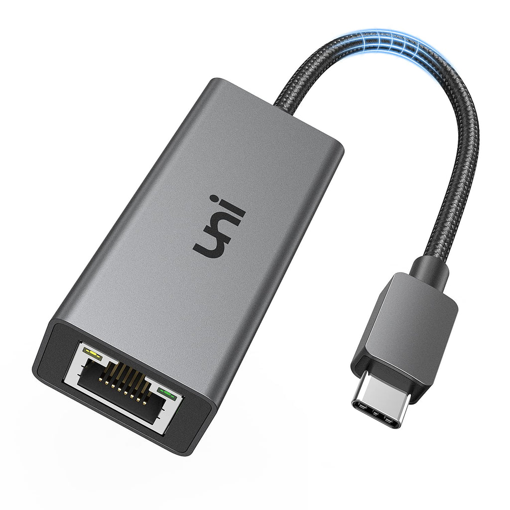  [AUSTRALIA] - USB-C to Ethernet Adapter, uni [Thunderbolt 3/4 Compatible] Gigabit Ethernet Adapter, Type-C to RJ45 Adapter for MacBook Pro/Air M2, iPad Pro/Air, Dell XPS 13, Surface Laptop 5, Switch Lite