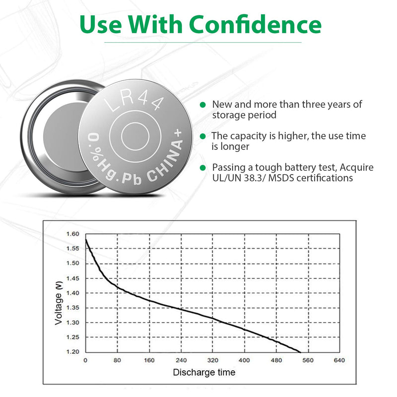 LiCB 20 Pack LR44 AG13 357 303 SR44 Battery 1.5V Button Coin Cell Batteries - LeoForward Australia