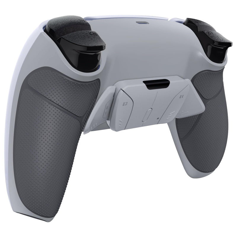  [AUSTRALIA] - eXtremeRate Classic Gray Rubberized Grip Programable RISE4 Remap Kit for PS5 Controller BDM-030, Upgrade Board & Redesigned New Hope Gray Back Shell & 4 Back Buttons for PS5 Controller RISE4 BDM-030 G3 Rubberized New Hope Gray & Classic Gray