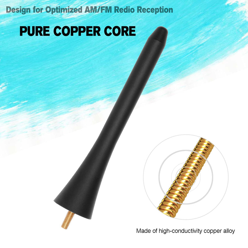  [AUSTRALIA] - KSaAuto 5 inch Antenna for 2006-2022 Mazda MX-5 Miata RF ND NC ┃ OEM NF47-66-A30A ┃ Polished High-Grade Al-Alloy AM FM Radio Antenna, High-Strength Al-Alloy with Advanced Coating 5"