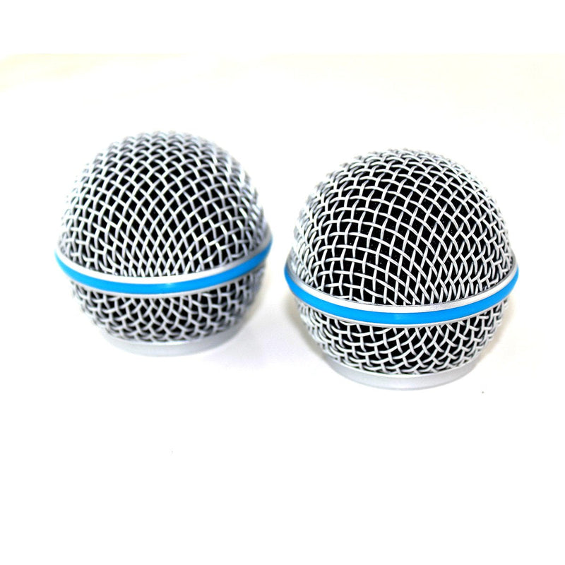  [AUSTRALIA] - Weymic Replacement Blue Steel Mesh Microphone Grill Head for Shure Sm58 Wireless Microphone and Wired Mics, Beta 58 a Shure Sv100 Wireless Mics Pgx24/slx24/sm58