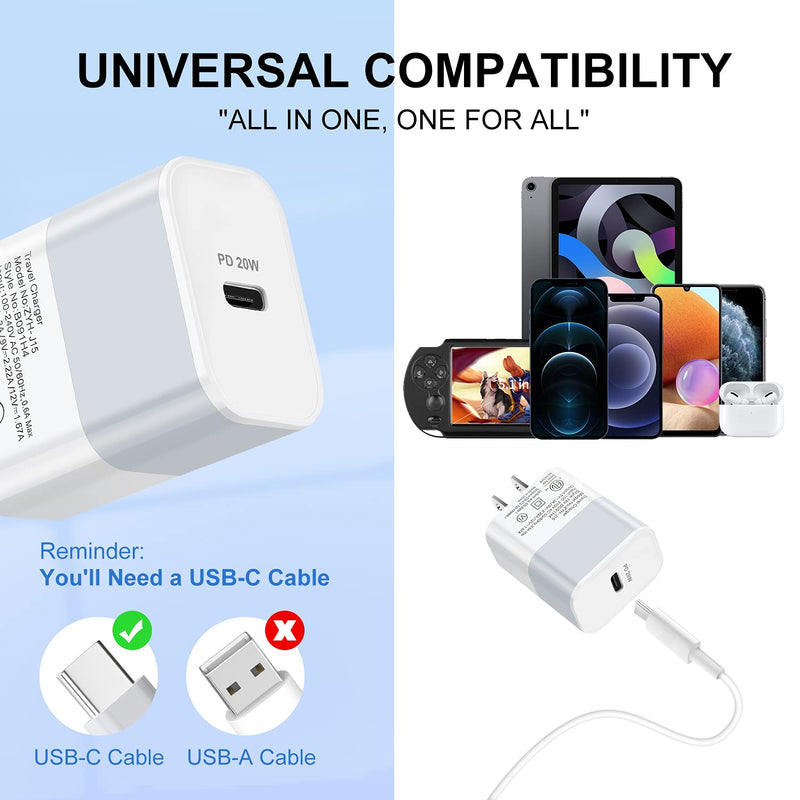  [AUSTRALIA] - iPad Pro Charger,USB C Fast Wall Charger with 4.9ft USB C to USB C Charging Cable for 2021/2020/2018 Pad Pro 12.9 Gen 5/4/3, Pad Pro 11 Gen 2/1, Pad Air 4, Pad Mini 6 Generation 2021, Pixel 4 XL/3