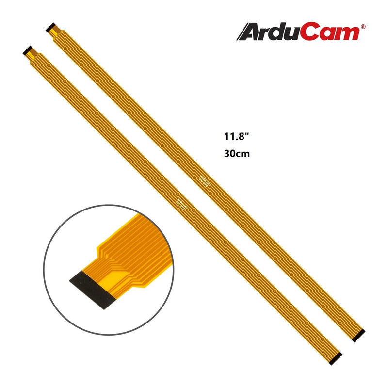  [AUSTRALIA] - Arducam for Raspberry Pi Zero Camera Cable Set, 2 Pack 11.8" (30cm) Ribbon Flex Extension Cables for Pi Zero&W