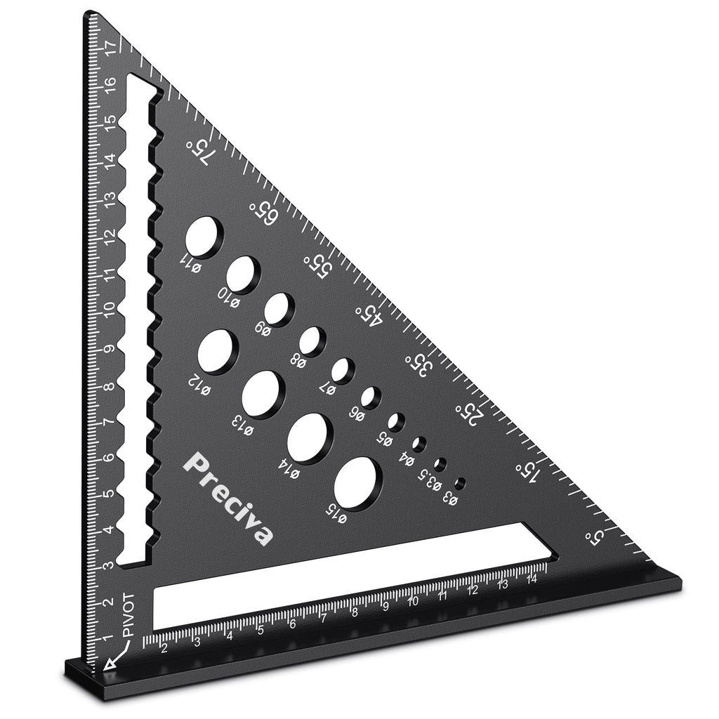  [AUSTRALIA] - Carpenter's square, multifunctional stop square, metal, aluminum ruler, angle guide, 18 cm, carpenter's square, carpenter's square, protractor, stop square, 45 and 90 degree angle, marking ruler