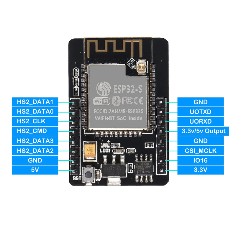  [AUSTRALIA] - AEDIKO ESP32-CAM WiFi Bluetooth Board ESP32-CAM-MB Micro USB to Serial Port CH340G with OV2640 2MP Camera Module Dual Mode 1pc