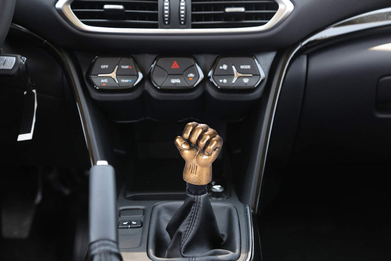  [AUSTRALIA] - Bashineng Fist Shape Gear Stick Shifter Knob Car Auto Shift Knobs Head Fit Most Manual Automatic Cars (Gold) gold