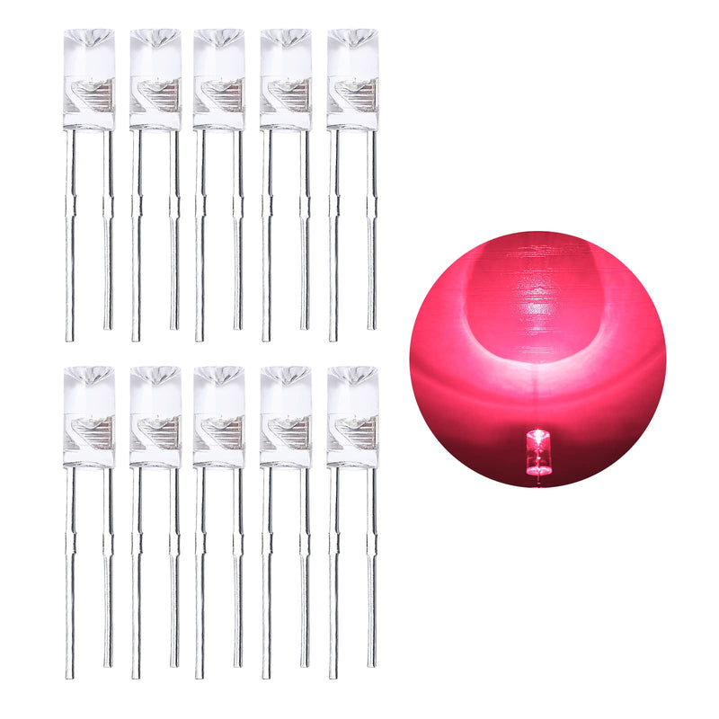  [AUSTRALIA] - (Red 180 degrees) 120 pieces 5 mm high brightness LED clear LED light diode bulb LED lamp, 5 mm smooth cylindrical concave surface 5 mm red