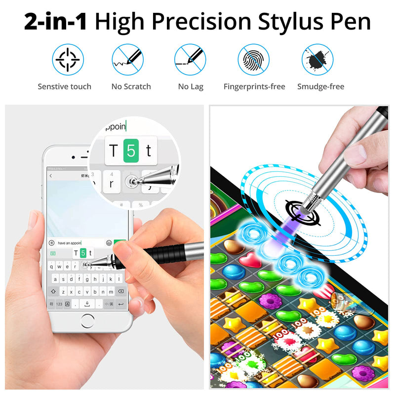 Capacitive Stylus Pen (4 Pack), Universal Stylist Pens [2 in 1 Precision Series] Fine Point Disc Stylus Touch Screen Pens for iPhone/iPad/Android/Tablet and All Capacitive Touch Screens - LeoForward Australia