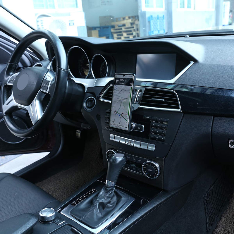  [AUSTRALIA] - YIWANG Alumium Alloy Mobile Phone Holder Trim for Mercedes Benz C Class W204 2008-2013 Car Accessories