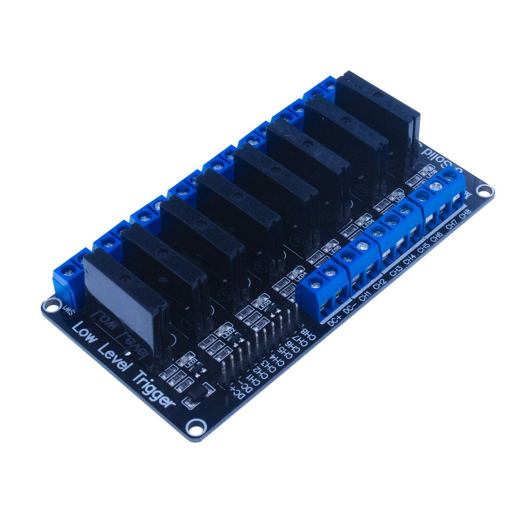  [AUSTRALIA] - HUABAN 1PCS 8 Channel DC 5V Solid State Relay Module High Level G3MB-202P Relay SSR AVR DSP for Android
