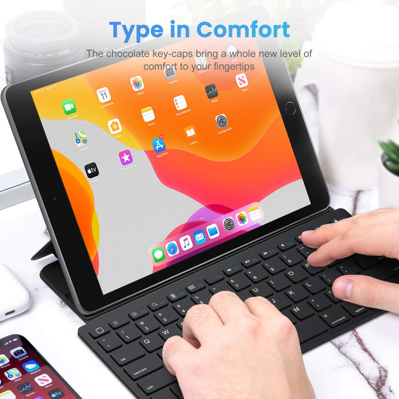 [AUSTRALIA] - SPARIN Bluetooth Keyboard Compatible with iPad Pro 12.9 / iPad Pro 11 Inch , Wireless Keyboard for iPad 8th Generation / iPad Air 4 / iPad Mini and Other Bluetooth Enable iPads / iPhones, Black