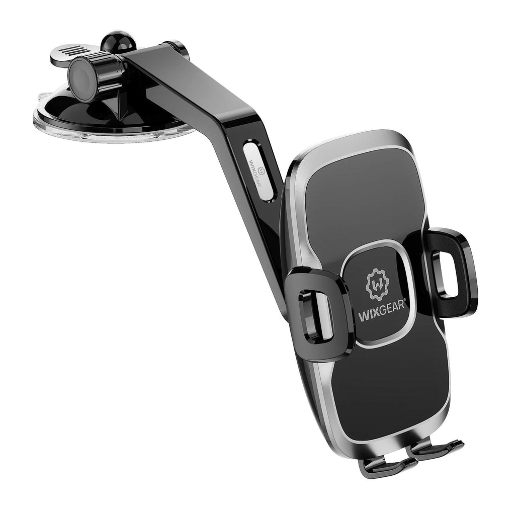  [AUSTRALIA] - WixGear Universal Dashboard Curved Phone Car Suction Cup Mount Holder 360 Degree Rotation Compatible with iPhone 13 Pro Max, 12 Pro, Galaxy S21, S20