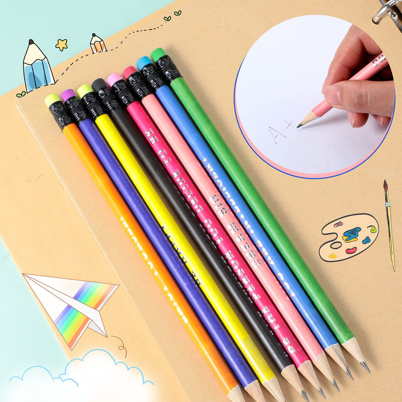  [AUSTRALIA] - 20 Pieces Inspirational Pencils Color Changing Mood Pencil with Eraser Motivational Pencils with Name Cute Pencils Personalized Pencils Heat Activated Color Changing Wooden Pencils For Kids Student