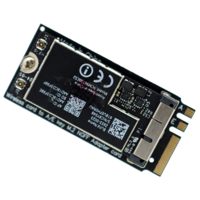  [AUSTRALIA] - Deal4GO for Broadcom BCM94360CS2 BCM94360CD BCM943602CS BCM94331CD BCM943224P WLAN Card to NGFF(M.2) Key A/E 2230 Converter Adapter for Mac OS Hackintosh