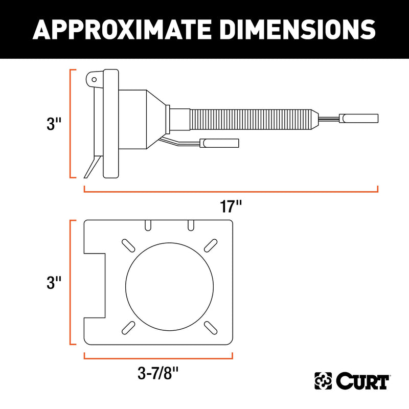  [AUSTRALIA] - CURT 57672 Dual-Output 4-Way Flat Vehicle-Side to 7-Way RV Blade Trailer Wiring Adapter