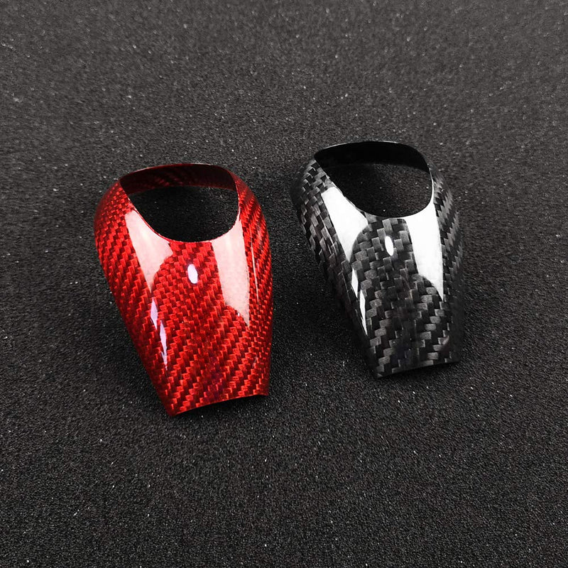 AIRSPEED Carbon Fiber Gear Shift Knob Cover Trim for BMW M3 M5 M6 Accessories(Red) - LeoForward Australia