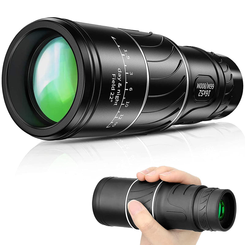  [AUSTRALIA] - Monocular Telescope,16x52 Monocular with Night Vision,Monocular for Adults Kids,High Power Compact Waterproof Monocular,with FMC BAK4 Prism Scope for Bird Watching Camping, Hiking,Concert