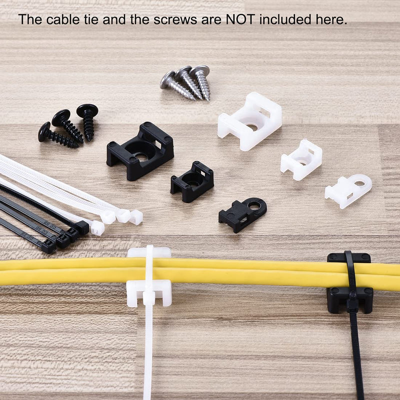  [AUSTRALIA] - uxcell Cable Tie Mount Base Saddle Type Wire Holder Nylon 5.2mm Hole Width White 30Pcs