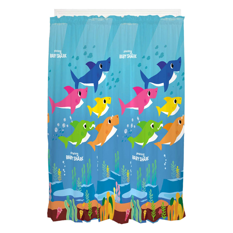  [AUSTRALIA] - Franco Kids Room Window Curtain Panels Drapes Set, 82" x 63", Baby Shark 82" x 63"