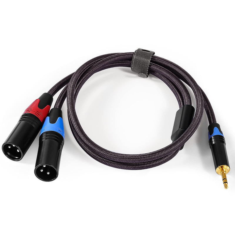  [AUSTRALIA] - 3.5 mm to Dual XLR Male Pro Stereo Cable, 1/8" TRS Stereo to 2 XLR Male Y Splitter Adapter SKAPADEN Cord- 10 FT 10 feet