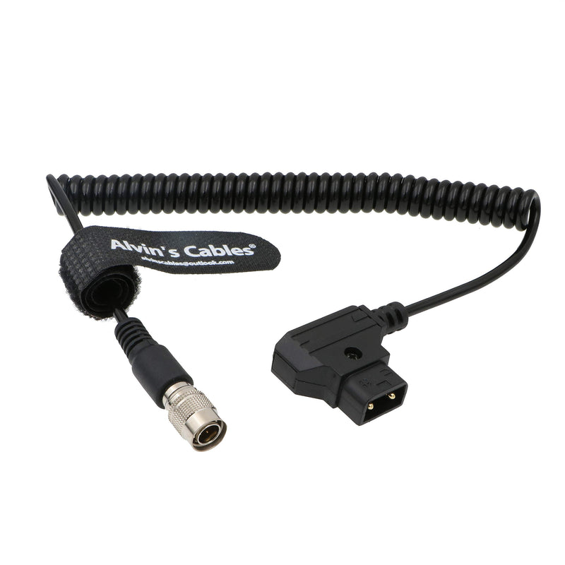  [AUSTRALIA] - Alvin's Cables Sound Devices ZAXCOM Coiled Power Cable D Tap to 4 Pin Hirose Male Straight 4pin Coiled Cable