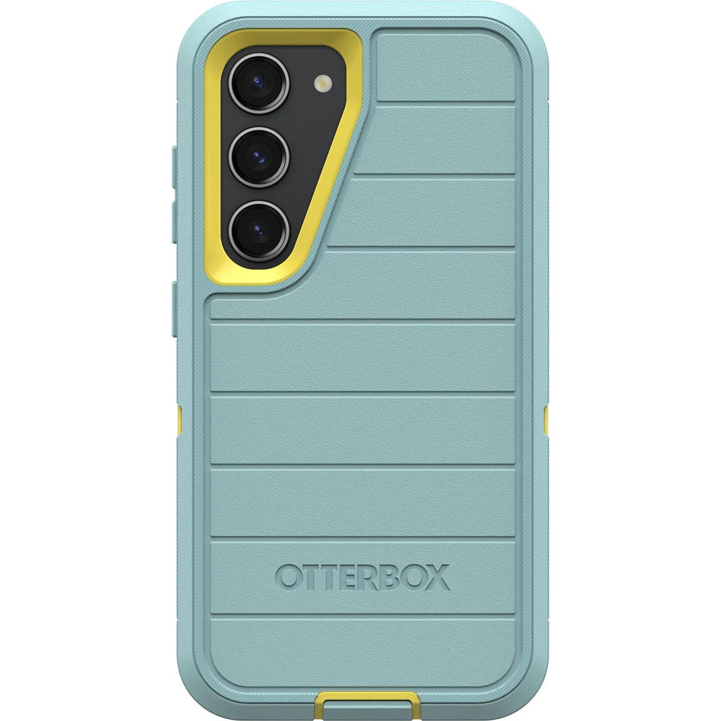  [AUSTRALIA] - OtterBox Galaxy S23 (Only) - Defender Series Case - Sails and Sun (Blue/Yellow), Rugged & Durable - with Port Protection - Case Only - Microbial Defense Protection - Non-Retail Packaging Sails and Sun (Blue/Yellow)