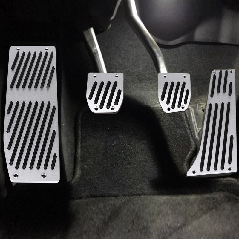  [AUSTRALIA] - Aramox Foot Rest Pedal, 4Pcs Car Manual Transmission Clutch Brake Foot Rest Pedal Pad Fitment for 1 3 5 7 X1 Series E30 E32
