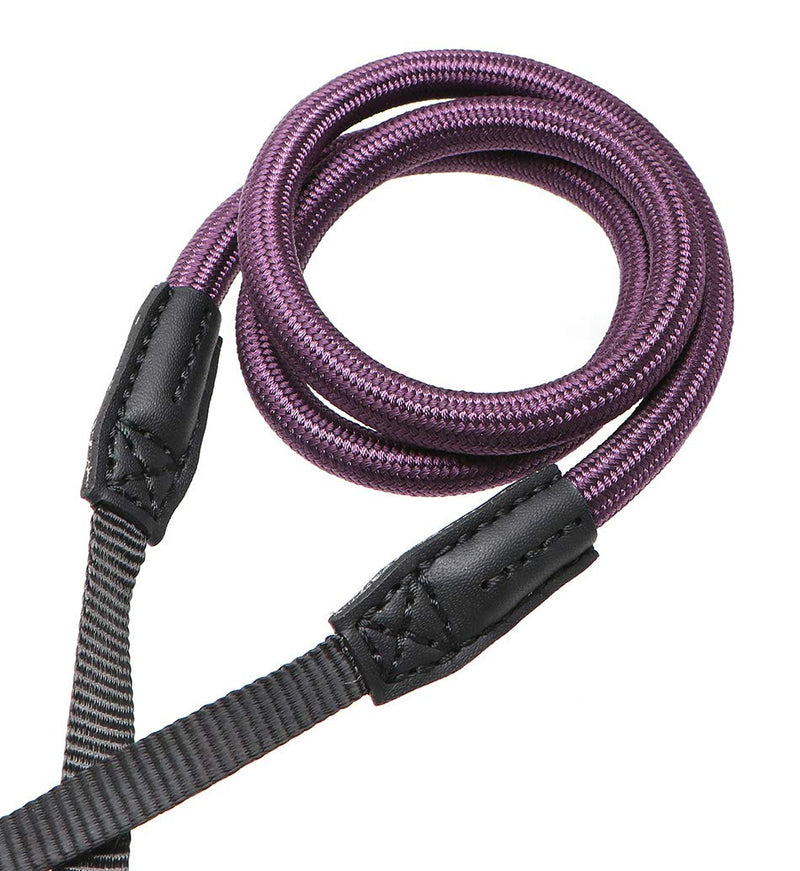  [AUSTRALIA] - HITHUT Quick Release Camera Neck Strap Shoulder Strap Belt for Mirrorless Digital Cameras Climbing Rope with Quick Release QD Loops Connector with O-Ring Adjustable Length 30-53inch Purple