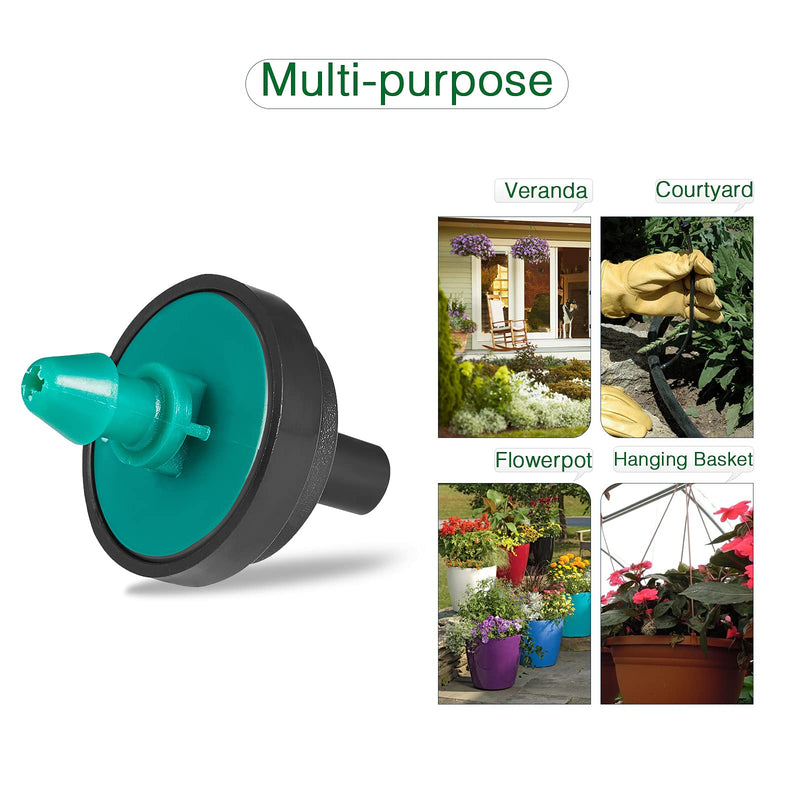  [AUSTRALIA] - LiquiDrip 2 GPH Irrigation Drippers & Drip Emitters Maintain Constant Flow, 2 GPH Pressure Compensating Drippers, 2 GPH Inline Drippers & Drip Irrigation Emitters, 50 Per Bag, Green/Black
