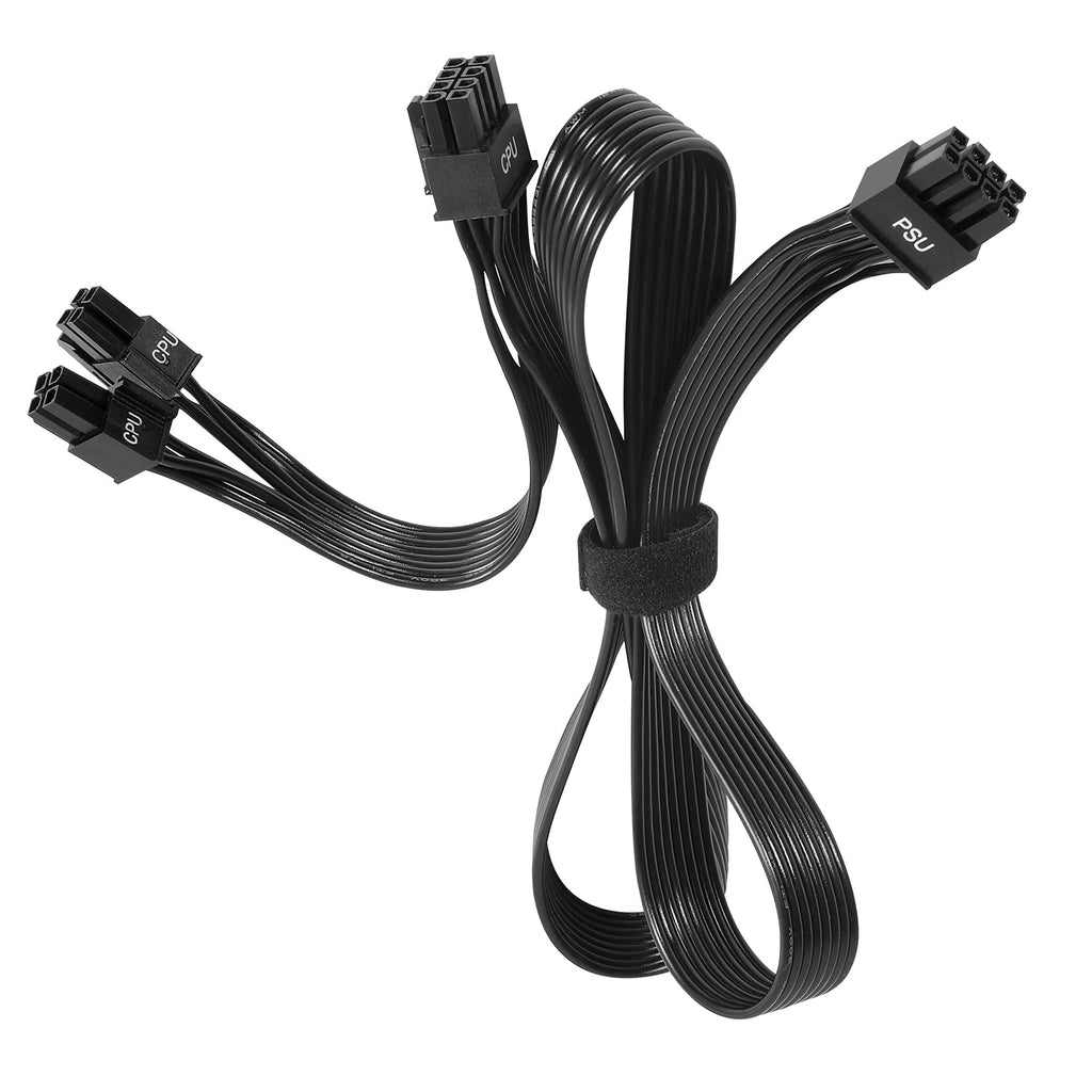  [AUSTRALIA] - Certusfun CPU Cable for Corsair, 70CM 8 Pin to 8 & 4+4 Pin EPS Cable for Thermaltake, Male to Male CPU Power Cable for ARESGAME Power Supply (70cm+15cm)