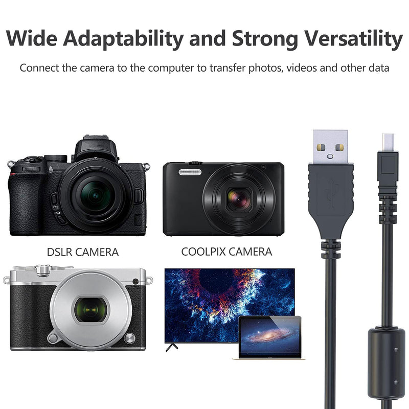  [AUSTRALIA] - Replacement UC-E6 Cable, 3-Feet UC-E6 E16 E17 E23 Camera Charging Cable Copmuter USB Data Charger Cord Compatible for Nikon DSLR D3200 D3300 D750 D5000 D5300 Coolpix B500 P100 P500 S3300 S6300 S3700 1