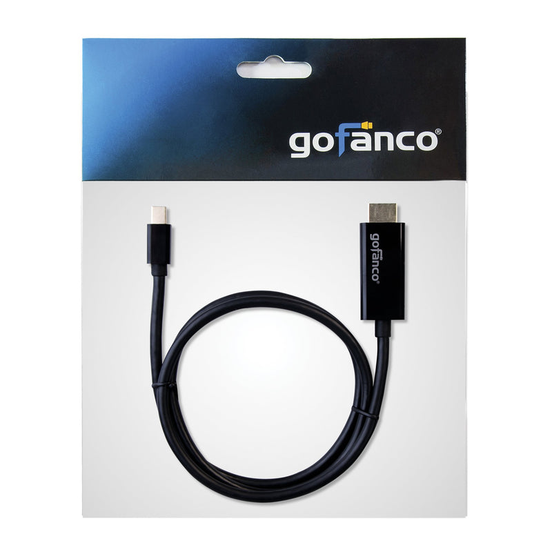 gofanco Gold Plated 3 Feet Mini DisplayPort 1.2 to HDMI Cable 4K (Thunderbolt 2 Compatible) for Mini DisplayPort-Equipped Systems to Connect to HDMI HDTVs or Monitors (mDP4kHDMI3F) - LeoForward Australia