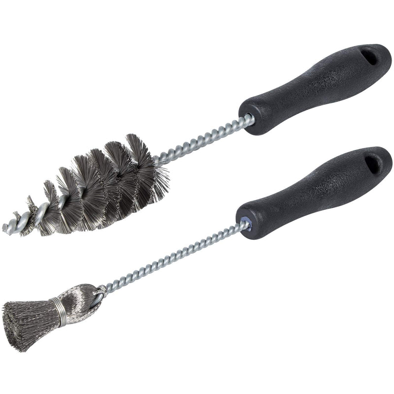  [AUSTRALIA] - Injector Sleeve Cup/Seat/Bore Cleaning Brush Kit Replace AP0084 AP0085 3252 For 1994~2018 Ford Powerstroke 6.0L 6.4L 6.7L 7.3L / Caterpillar 3126 C7 C9 / Navistar / Maxxforce Stainless Steel (2 PCS)