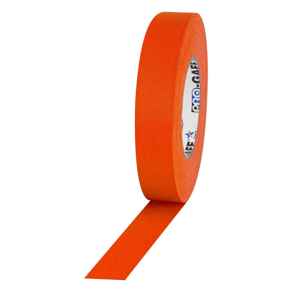  [AUSTRALIA] - 1" Width ProTapes Pro Gaff Premium Matte Cloth Gaffer's Tape With Rubber Adhesive, 50 yds Length x, Fluorescent Orange (Pack of 1)