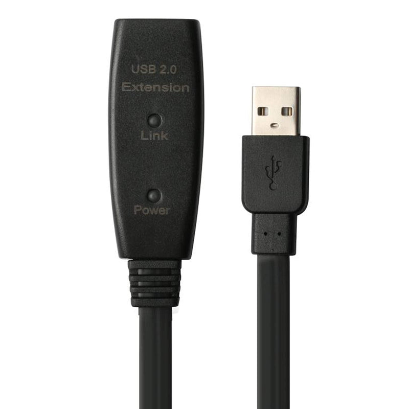  [AUSTRALIA] - MutecPower 33ft (10m) Ultra Flat USB 2.0 Male to Female Cable with extention chipset - USB Active Extension Cable Repeater Cable 33 Feet Ultra Slim Black 10 Meter