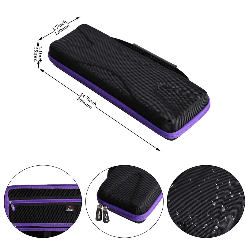  [AUSTRALIA] - Mchoi Hard Portable Case Compatible for TYMO Hair Straightener Brush Matte & Accessories (Purple),Case Only Purple