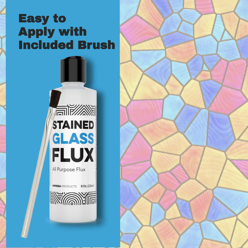  [AUSTRALIA] - 8oz Liquid Zinc Flux for Stained Glass, Soldering Work, Glass Repair and more - Easy Clean Up - Made in USA