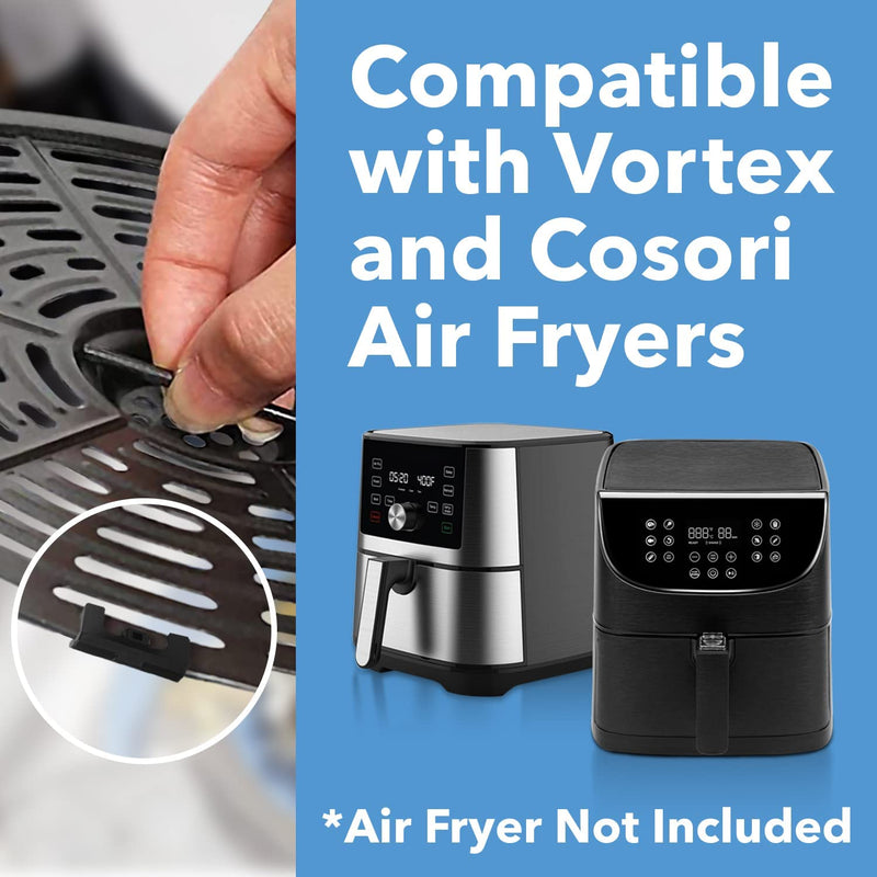  [AUSTRALIA] - [8 Pack] Impresa Air Fryer Tray Bumpers for Vortex, Cosori, & Other Air Fryers - Rubber Bumpers to Prevent Basket Damage - Silicone Air Fryer Basket Protective Feet - Air Fryer Replacement Parts