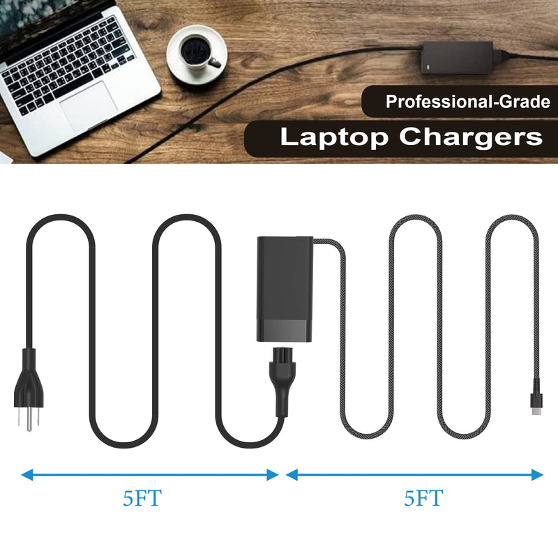  [AUSTRALIA] - New Slim HP 65w USB C Charger，Fit hp EliteBook/Chromebook/Spectre/ProBook Fast Charging Type C Travel Laptop Power Adapter