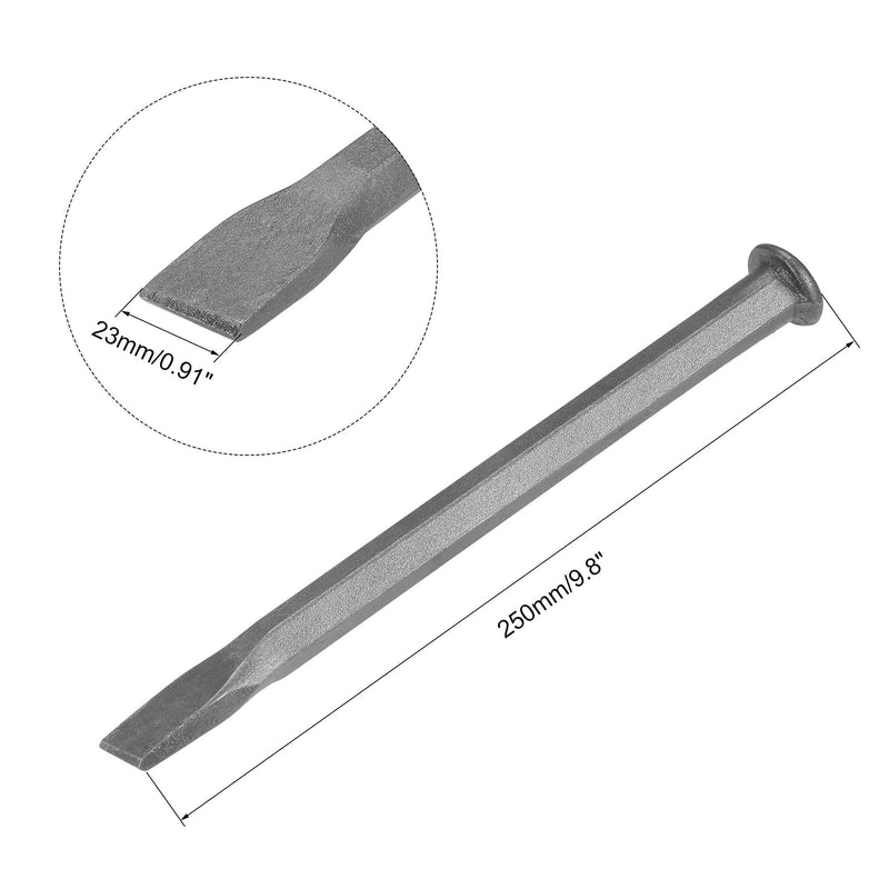  [AUSTRALIA] - uxcell Masonry Chisel for Rock 9.8" Flat Carving Head Sand Blasting Medium Carbon Steel for Carving Stone Breaking Concrete