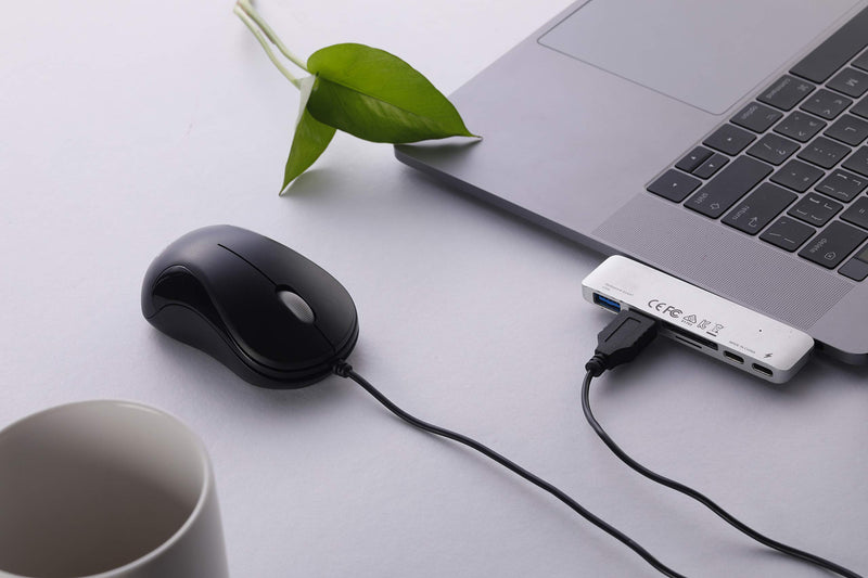 Computer Mouse 2 Pack Mini USB Mouse for Laptop Designed USB Optical Wired Mice for Office and Home use Compatible with Computer Laptop PC Desktop Windows 7/8/10/XP Vista and Mac Black Color by SOONGO BlackDouble - LeoForward Australia