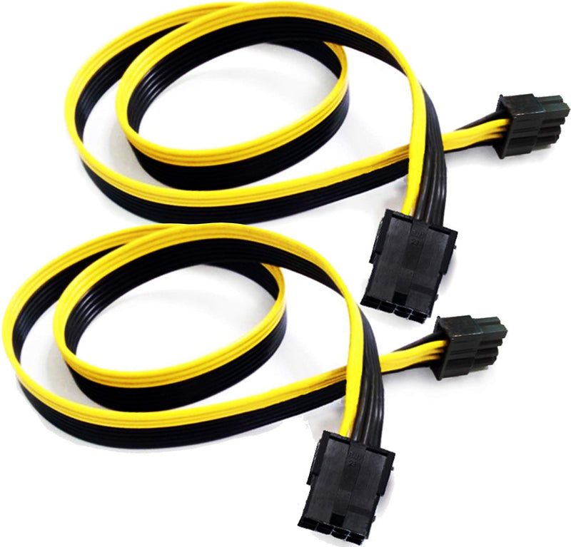  [AUSTRALIA] - PCIe 8 pin Extension Cable,TeamProfitcom 8 pin Female to 8(6+2) pin Male PCI Express Power Extension Cable 25 inches (2 Pack)