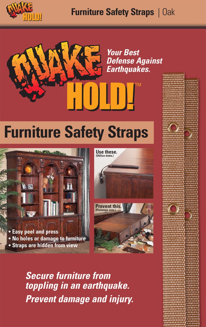  [AUSTRALIA] - Quakehold! 4161 Furniture Strap Kit, Oak 1 Pack