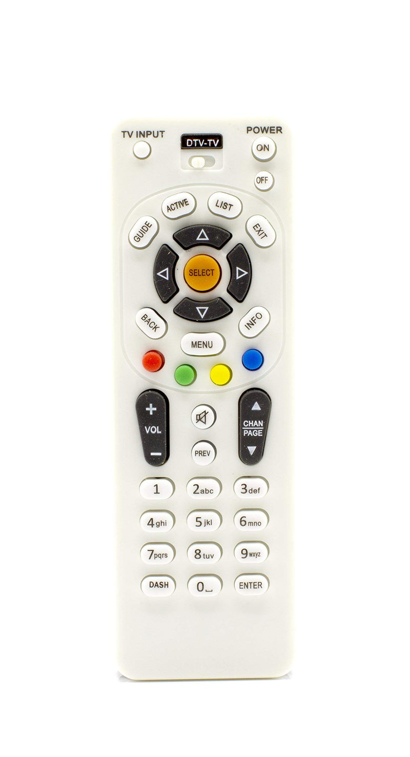 Simplified Remote Control Compatible with DIRECTV (Now AT&T) Receivers- Extra-Long Life Batteries and Proprietary Code List - Programming Manual for Direct tv Equipment, NO DVR Buttons Mini Remote White - LeoForward Australia