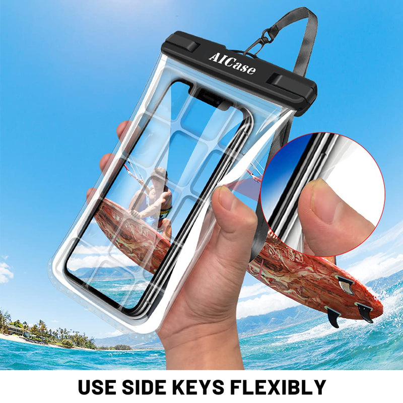  [AUSTRALIA] - AICase Universal Waterproof Phone Case, Underwater Pouch Holder with Lanyard for iPhone 11 12 Pro Max Xr/Samsung Galaxy S21 S20 S10/Note 20 10 5G/LG Stylo 6, Pixel 4a 4XL 5 3/Moto G Power 2021 G7