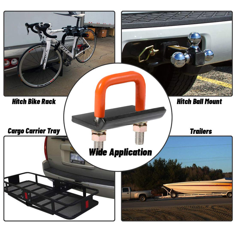  [AUSTRALIA] - CZC AUTO Hitch Tightener Heavy Duty Anti-Rattle Stabilizer for1.25 2 Inch Hitch, Rubber Coated Lock Down Hitch Stabilizer Set with a Wrench for Hitch Tray Cargo Carrier Bike Rack Trailer Ball Mount Orange 1 Pack