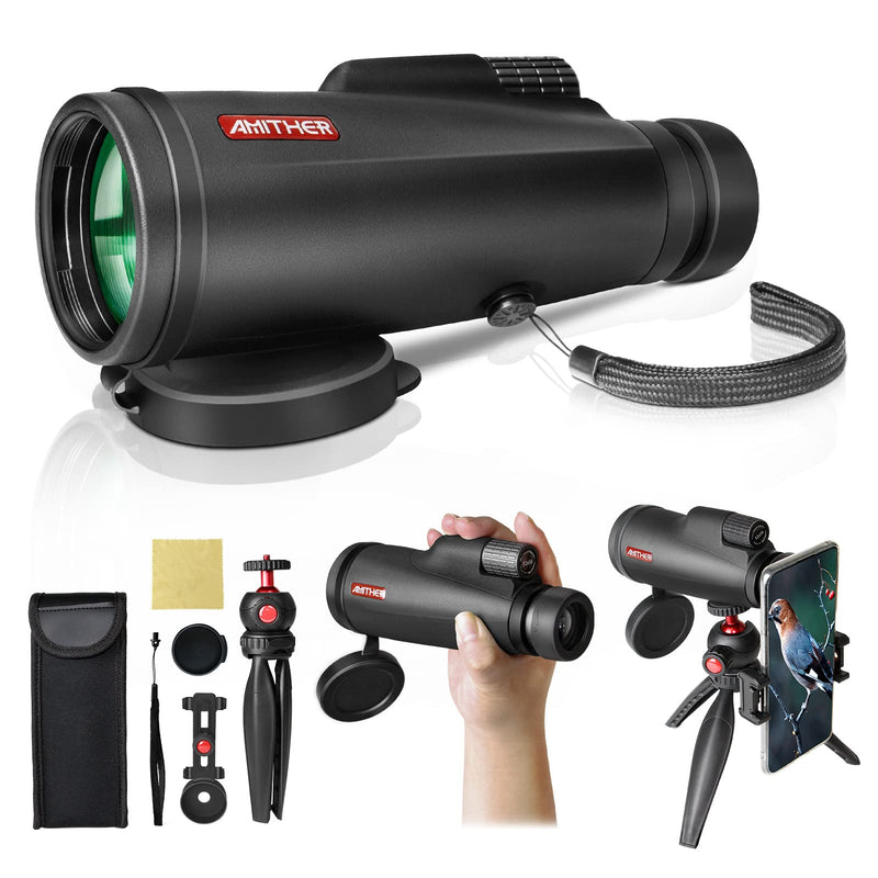  [AUSTRALIA] - 12x56 Monocular Telescope for Smartphone - Professional High Definition Monocular for Adults with Tripod & Phone Adapter, Low Light Night Vision, Clear View for Hiking Hunting Wildlife Bird Watching