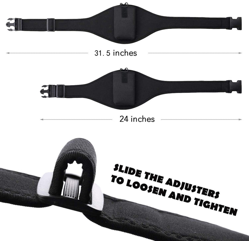  [AUSTRALIA] - IRASPIN Mic Belt - Microphone Belt with Innovative Rubber Band Lock - Improved Adjustability Comfortability Durability For Fitness Instructors, Fitness Class,Public Speaking,Theatre,Pilates Teachers 2 PACK-Velcro Black
