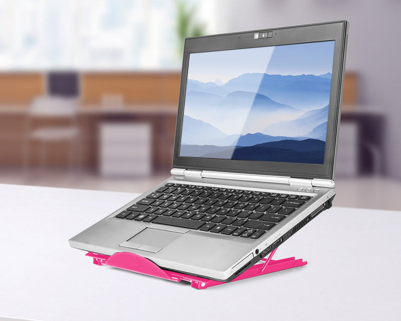 Halter Mesh Laptop Stand for Laptop / Notebook / iPad / Tablet Adjustable, Ventilated (Pink) Pink - LeoForward Australia