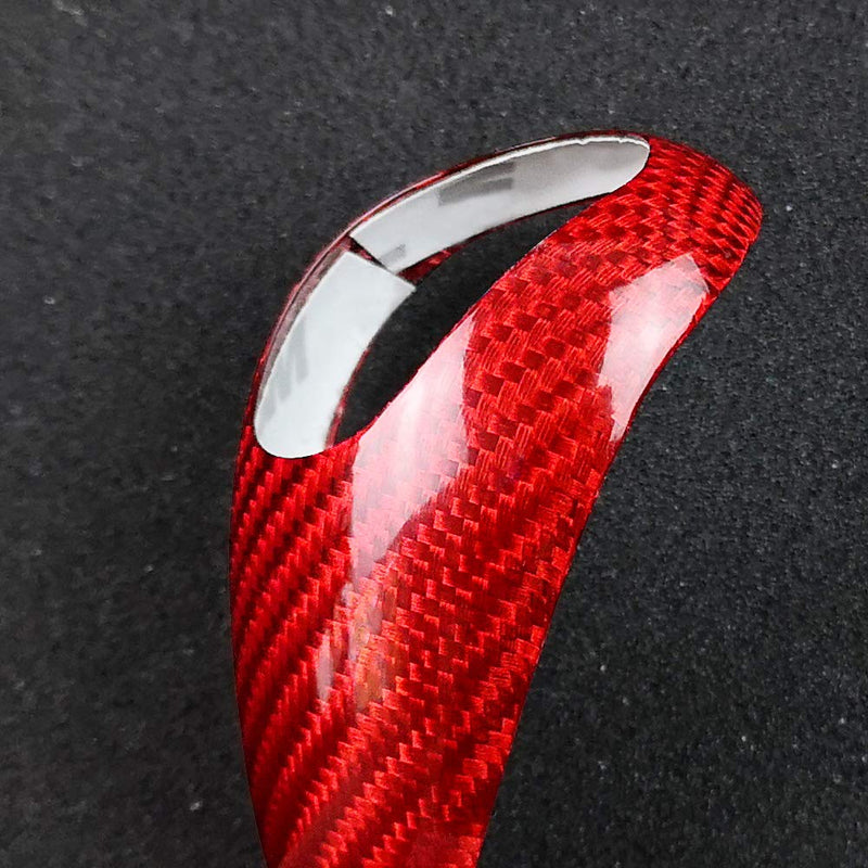 AIRSPEED Carbon Fiber Gear Shift Knob Cover Trim for BMW M3 M5 M6 Accessories(Red) - LeoForward Australia